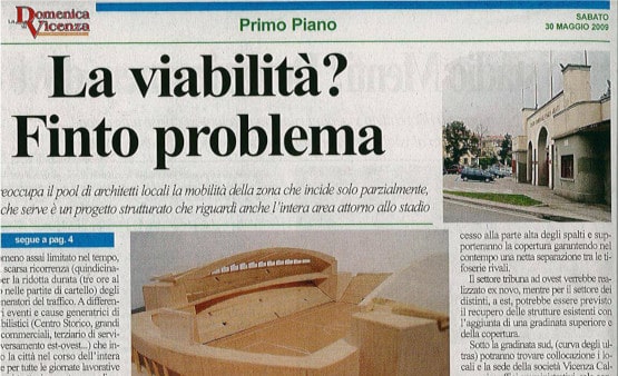 Articolo giornale Campus Stadio Menti Vicenza